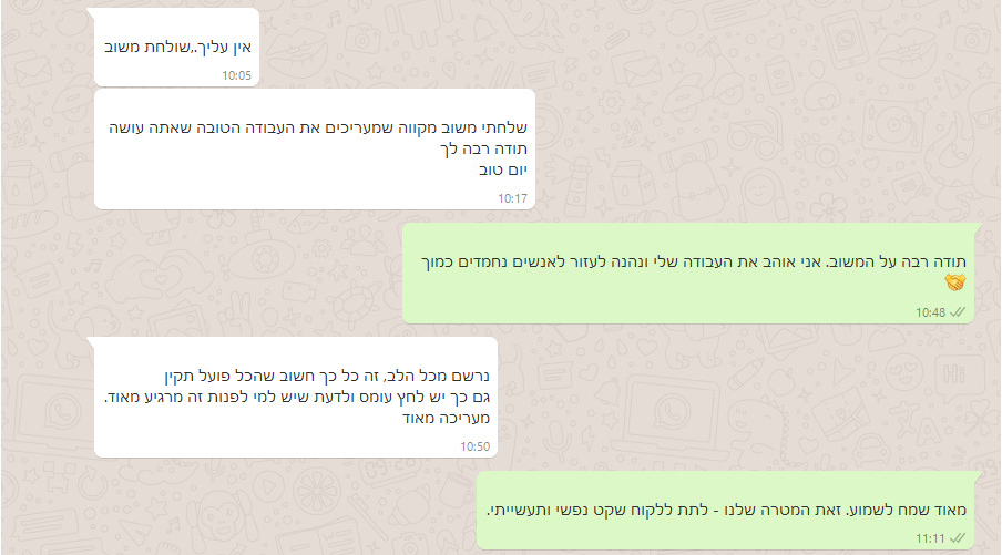 מכתב תודה ורד מאגרי בניה
